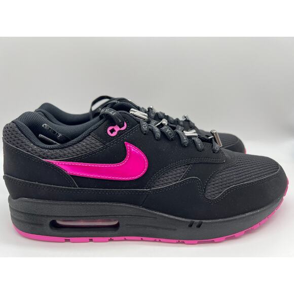 Nike Air Max 1 PRM Valentines Day Black Playfull Pink HV2302-001 Men's Size 12 - Picture 1 of 12